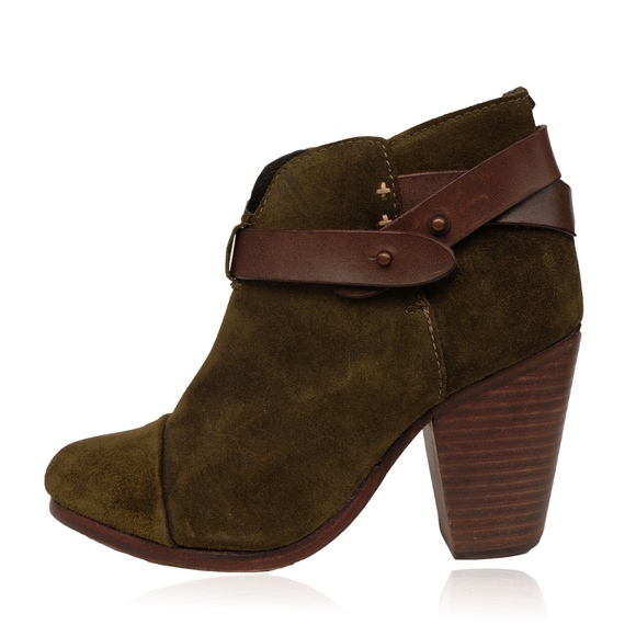 RAG & BONE HARROW SUEDE ROUND TOE ANKLE BOOTS - Picture 1 of 7